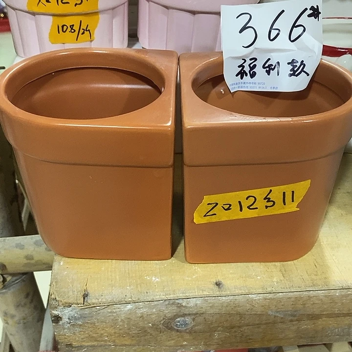 摆件陶盆有孔 微瑕介意勿拍