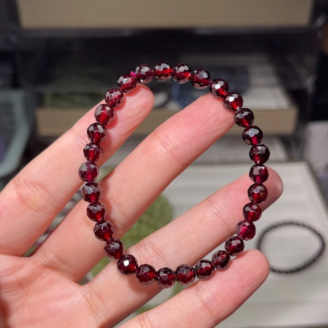 水晶手链未镶嵌石榴石034