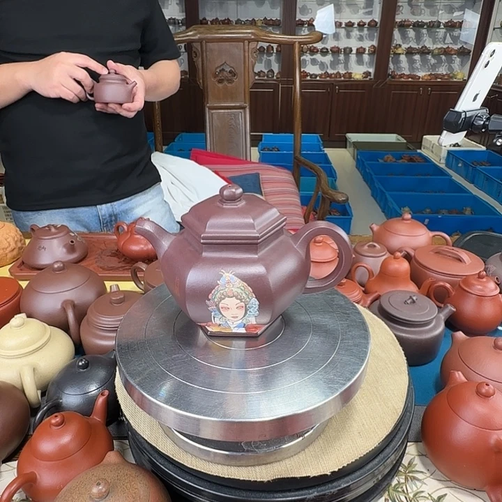 紫砂茶壶掇只紫泥