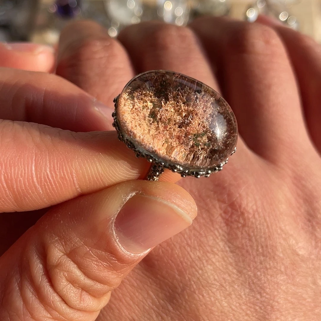 【闪购商品】银S925镶嵌珠宝半成品水晶戒指