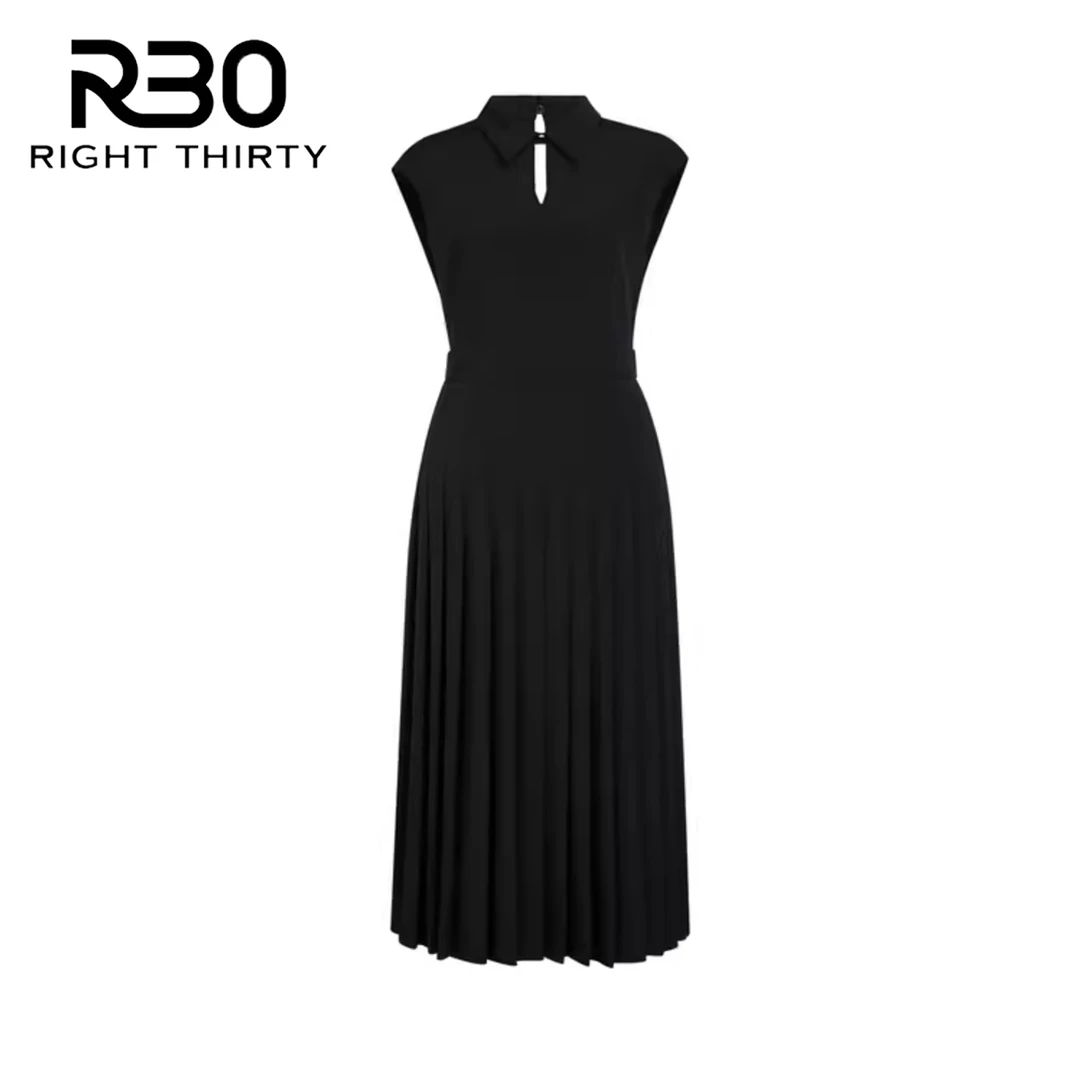 Right Thirty R30春夏新款时尚夏季无袖连衣裙小黑裙 N24LB04521