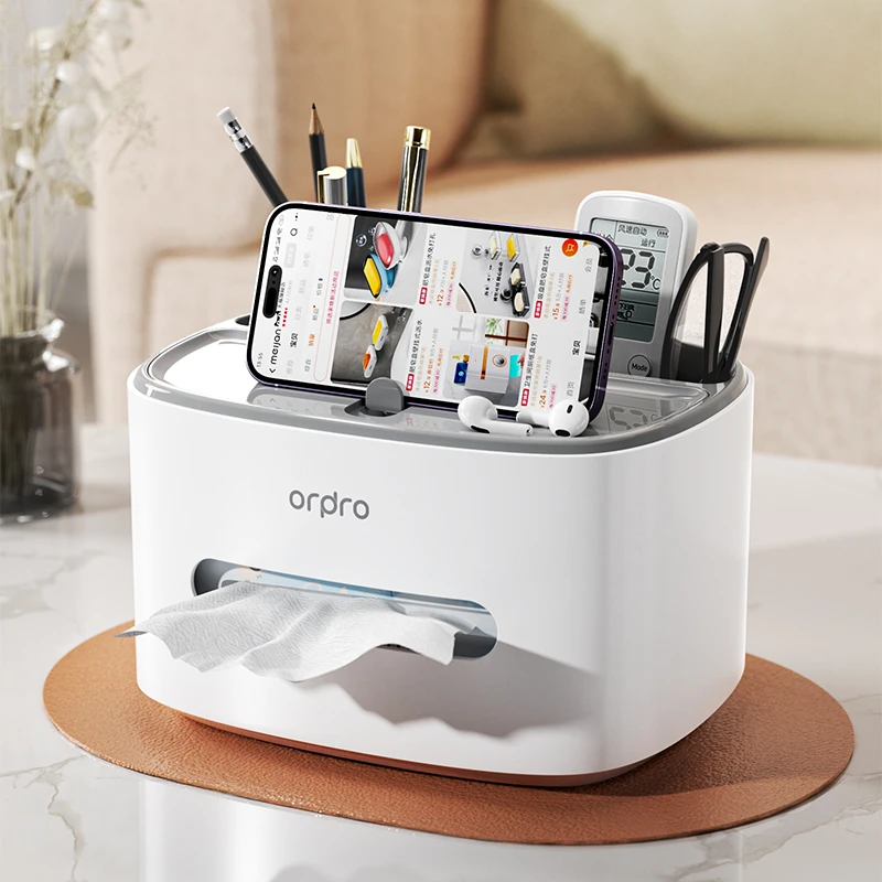 纸巾盒抽纸桌面客厅茶几餐巾纸多功能遥控器收纳轻奢高档2025新款