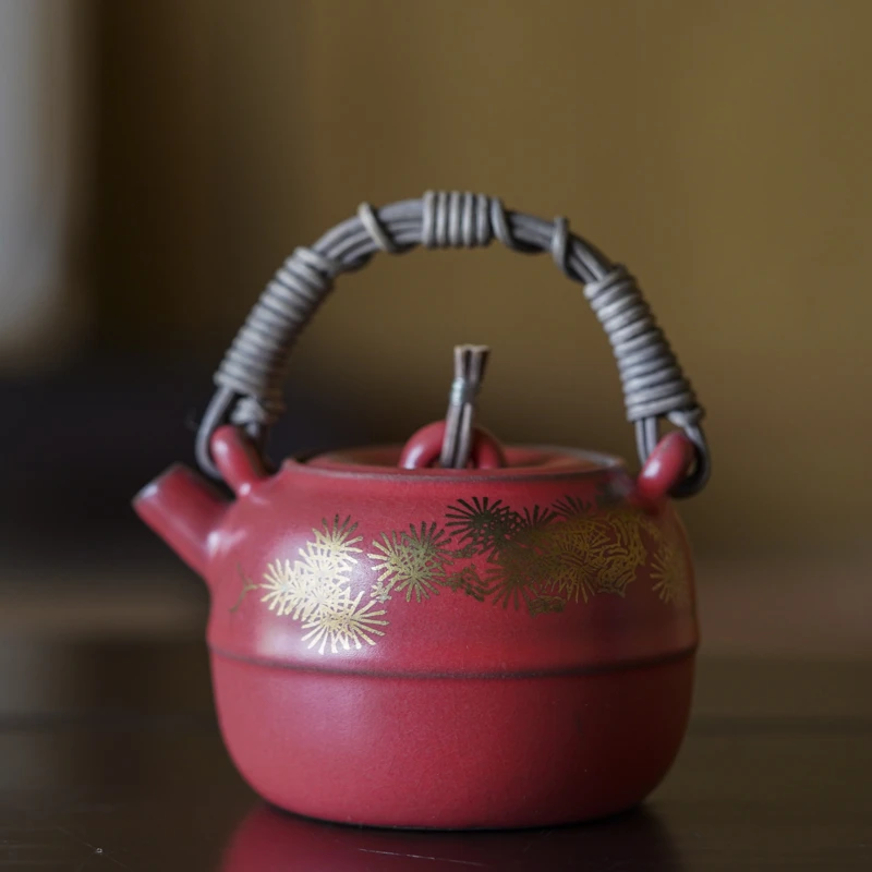 斋居山楂红-梵山堂-金松腰线苹果壶-200ML（W0041）