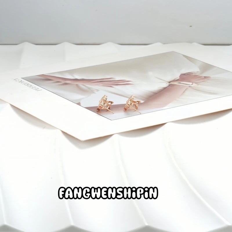 铜合金锆石耳饰 【镀K金】【925银针】耳环3754