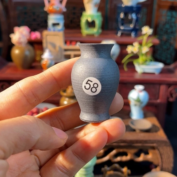 摆件微陶老王迷你花瓶