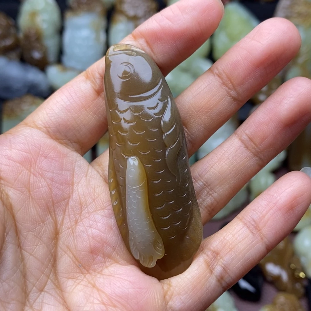 项链未镶嵌和田玉（糖玉）