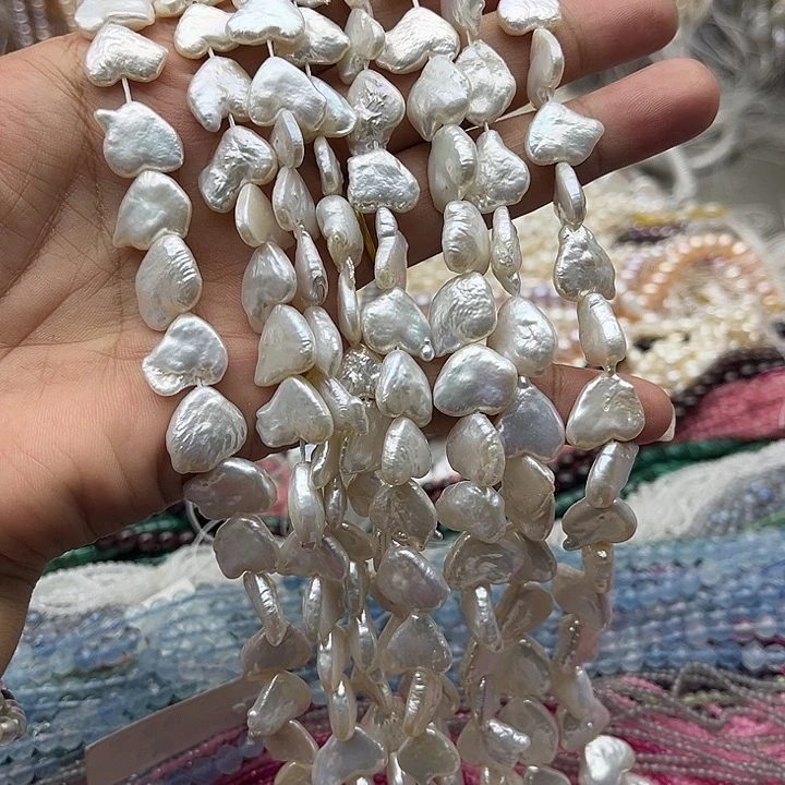 未镶嵌玛瑙/玉髓珠宝半成品一条爱心巴洛克珍珠