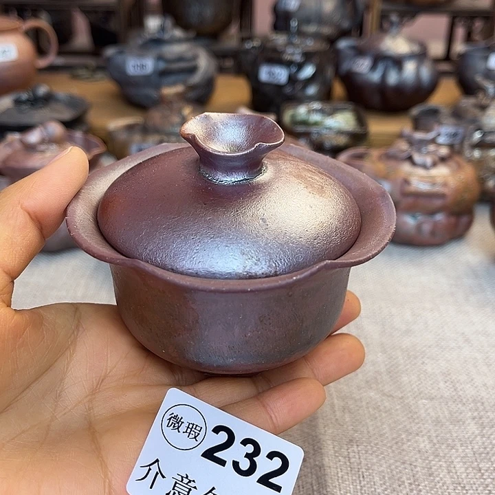 裸柴烧陶瓷手工茶器