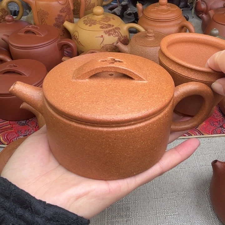 紫砂茶壶原矿黄降坡20目明式汉瓦精工半手240c