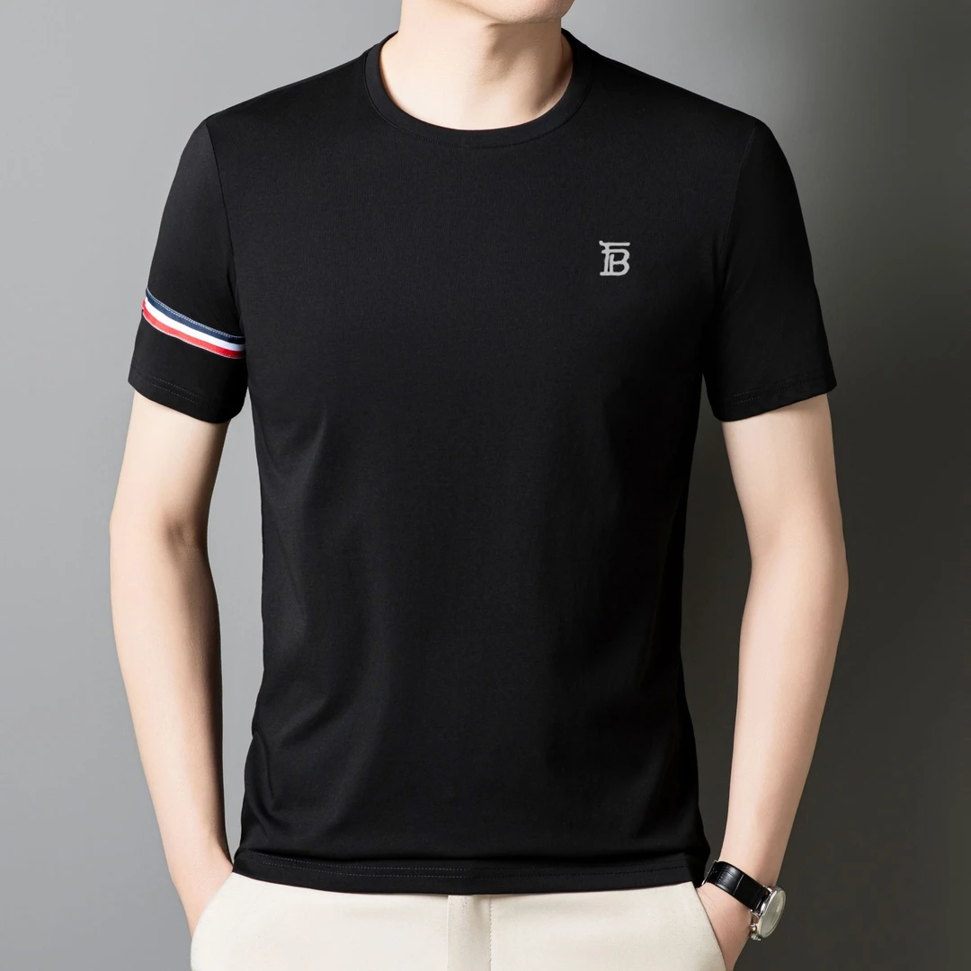 专柜正品【奥莱撤柜】时尚潮流短袖t恤男夏季高档圆领百搭修身上衣