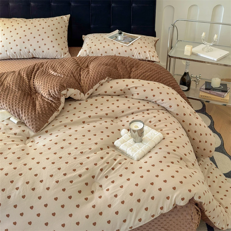 新款3D牛奶绒豆豆被新春秋被加厚保暖学生宿舍单双人豆豆被kk秋冬