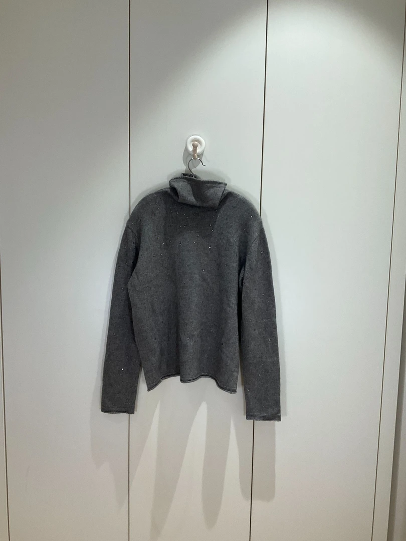 长袖上衣针织女半高领保暖堆堆领羊毛衫女士上衣