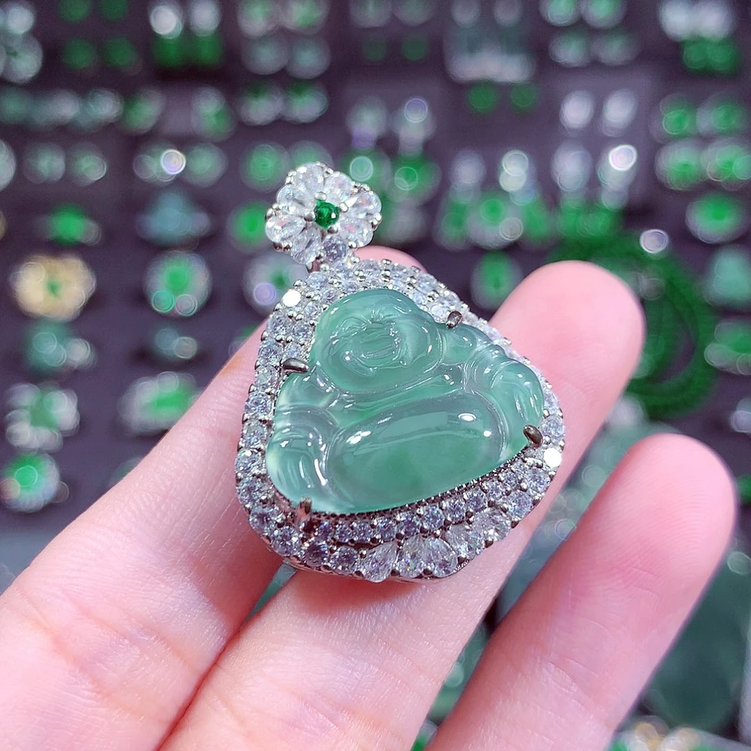 翡翠未镶嵌颈饰天然