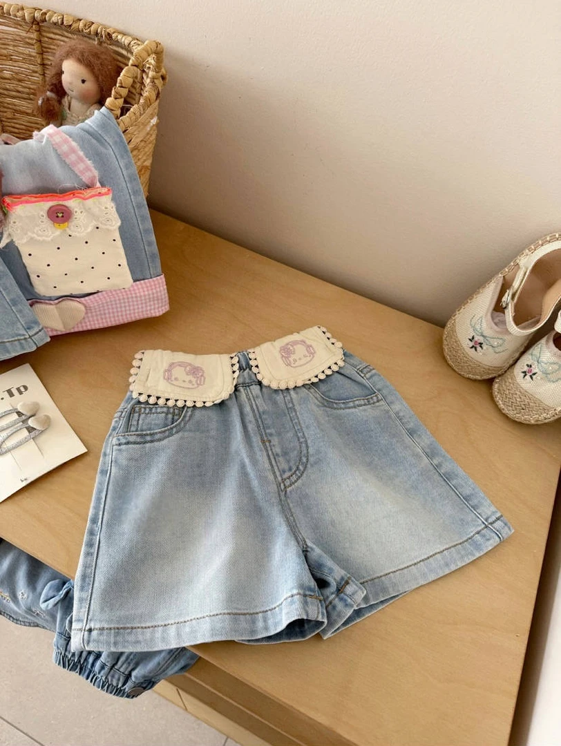 【实体店铺品牌】ydd&kids 3100夏季女童牛仔短裤韩版时尚软牛仔裤