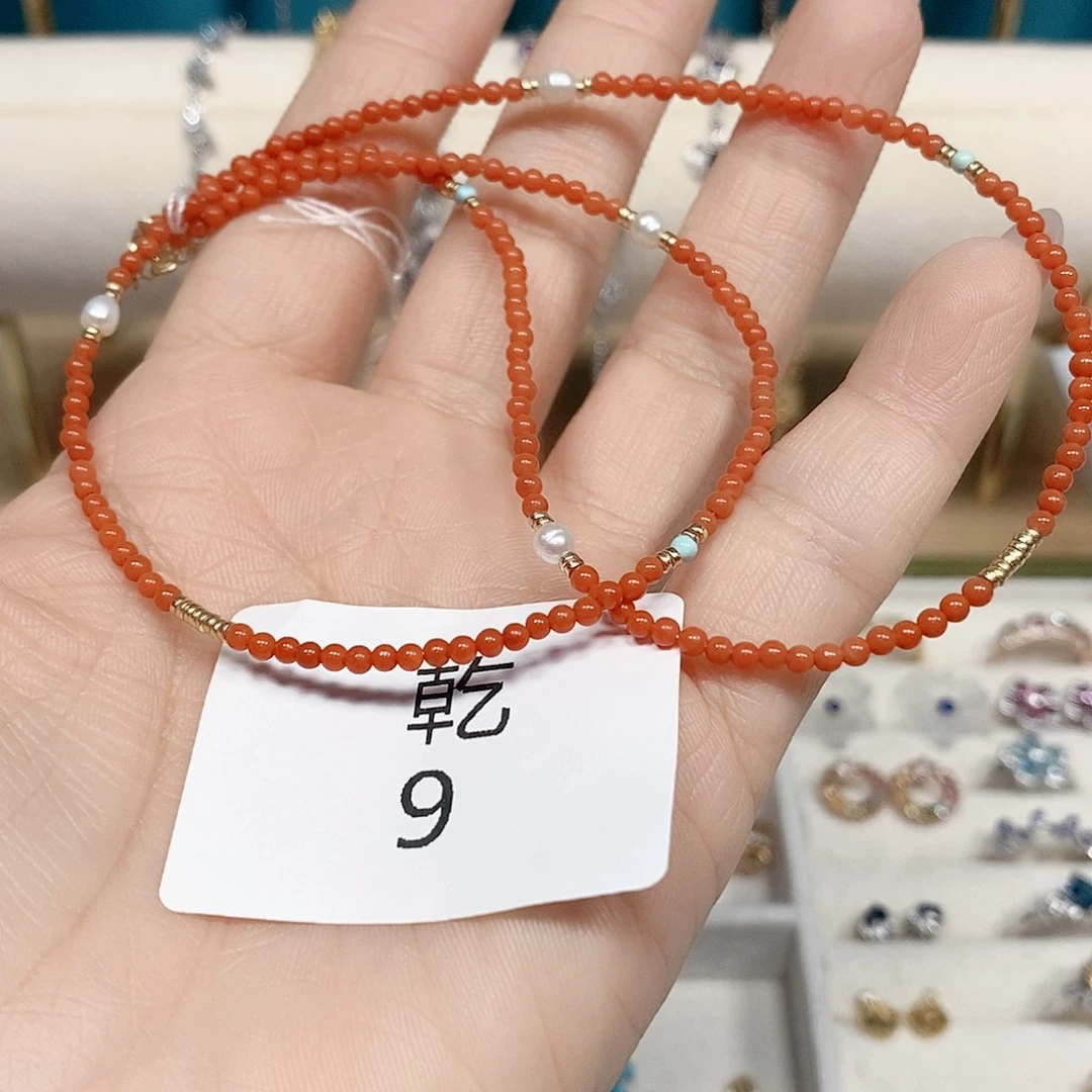 南红玛瑙银S925镶嵌颈饰