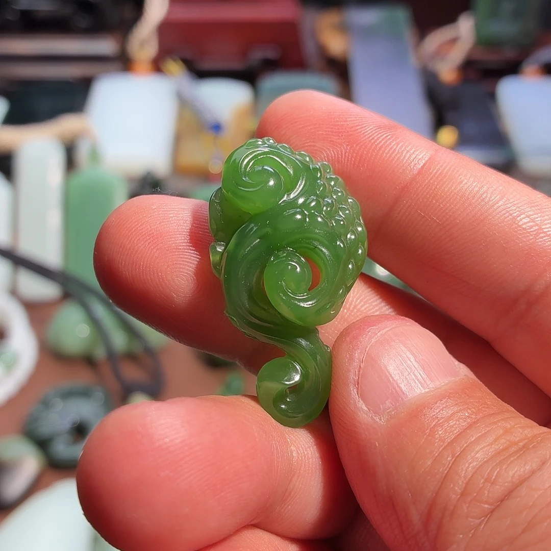 和田玉（碧玉）未镶嵌吊坠(不含链)