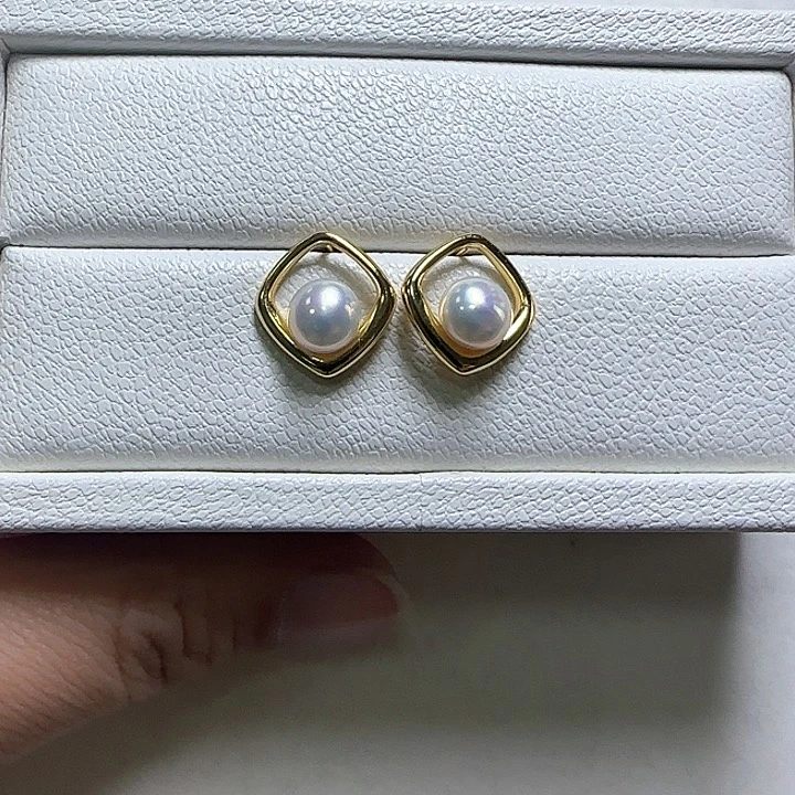 淡水珍珠耳饰合金