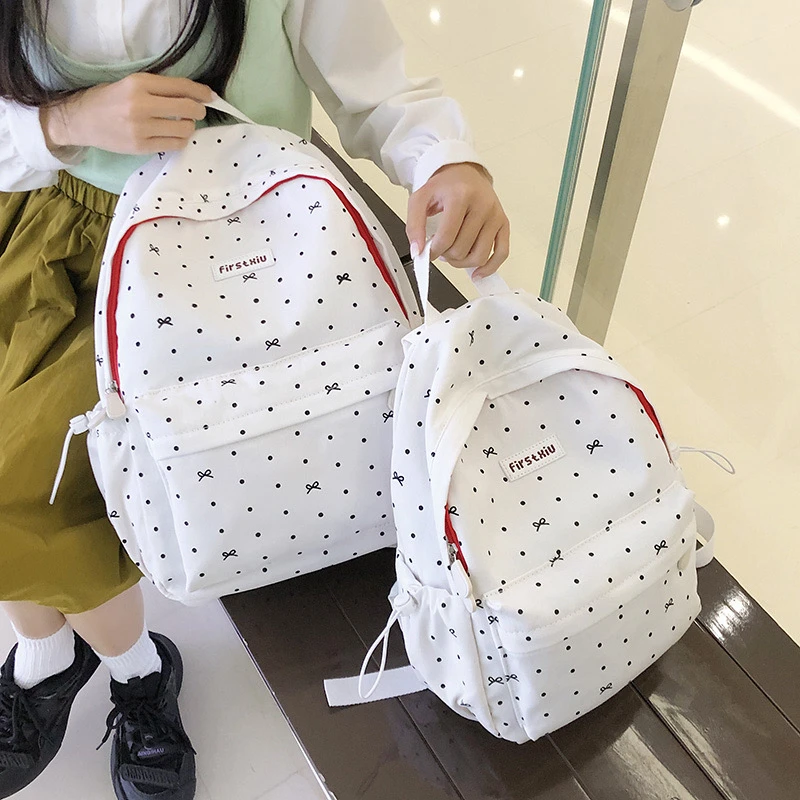 书包森系大学生蝴蝶结可爱背包大容量百搭校园双肩包少女新款ins