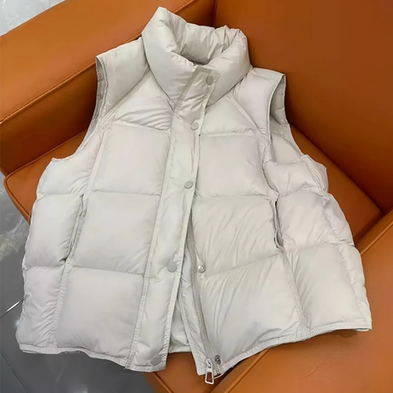 2025秋季新款韩版宽松高级感显瘦衣服女拉链设计感立领无袖马甲