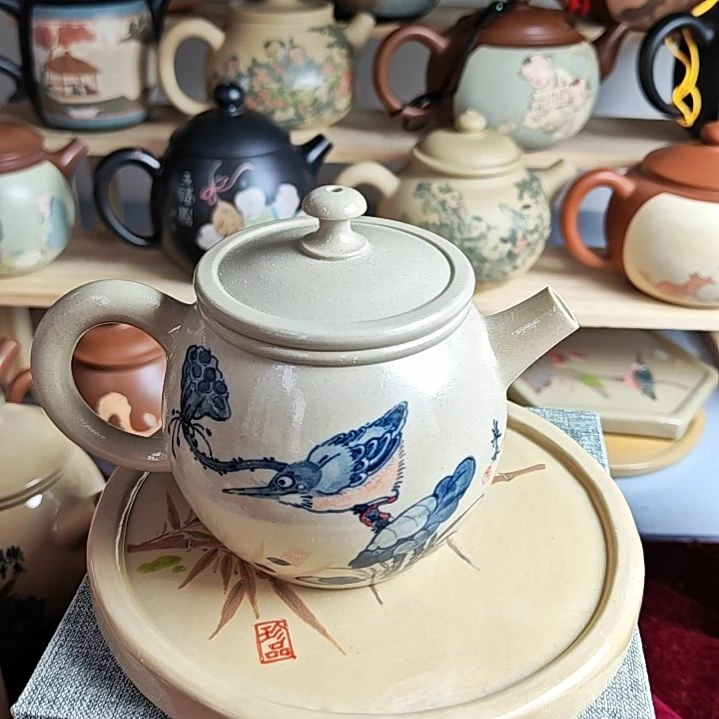 建水紫陶青花全品7号200cc
