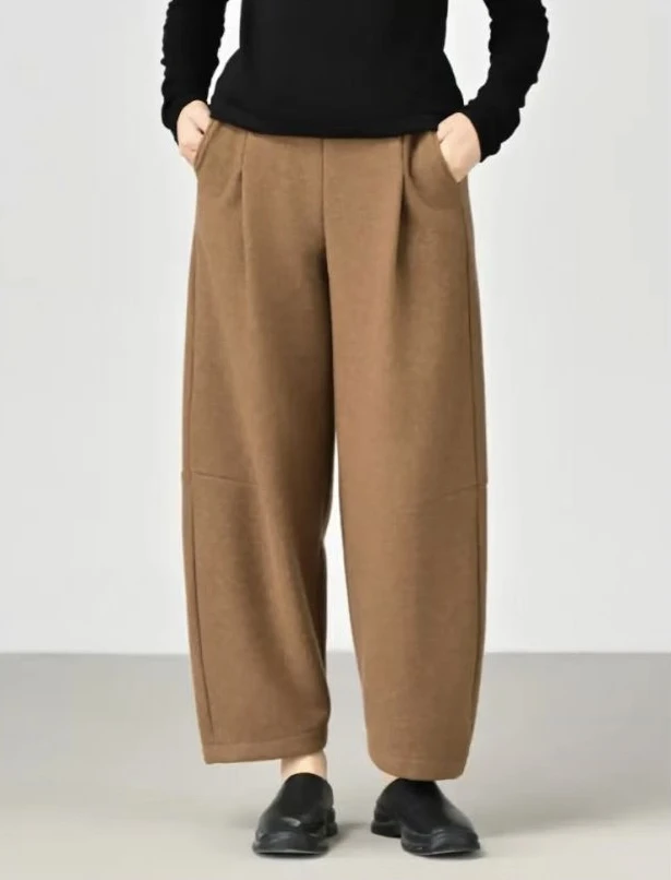 海维恩 加绒考拉绒奶奶裤山本裤休闲裤