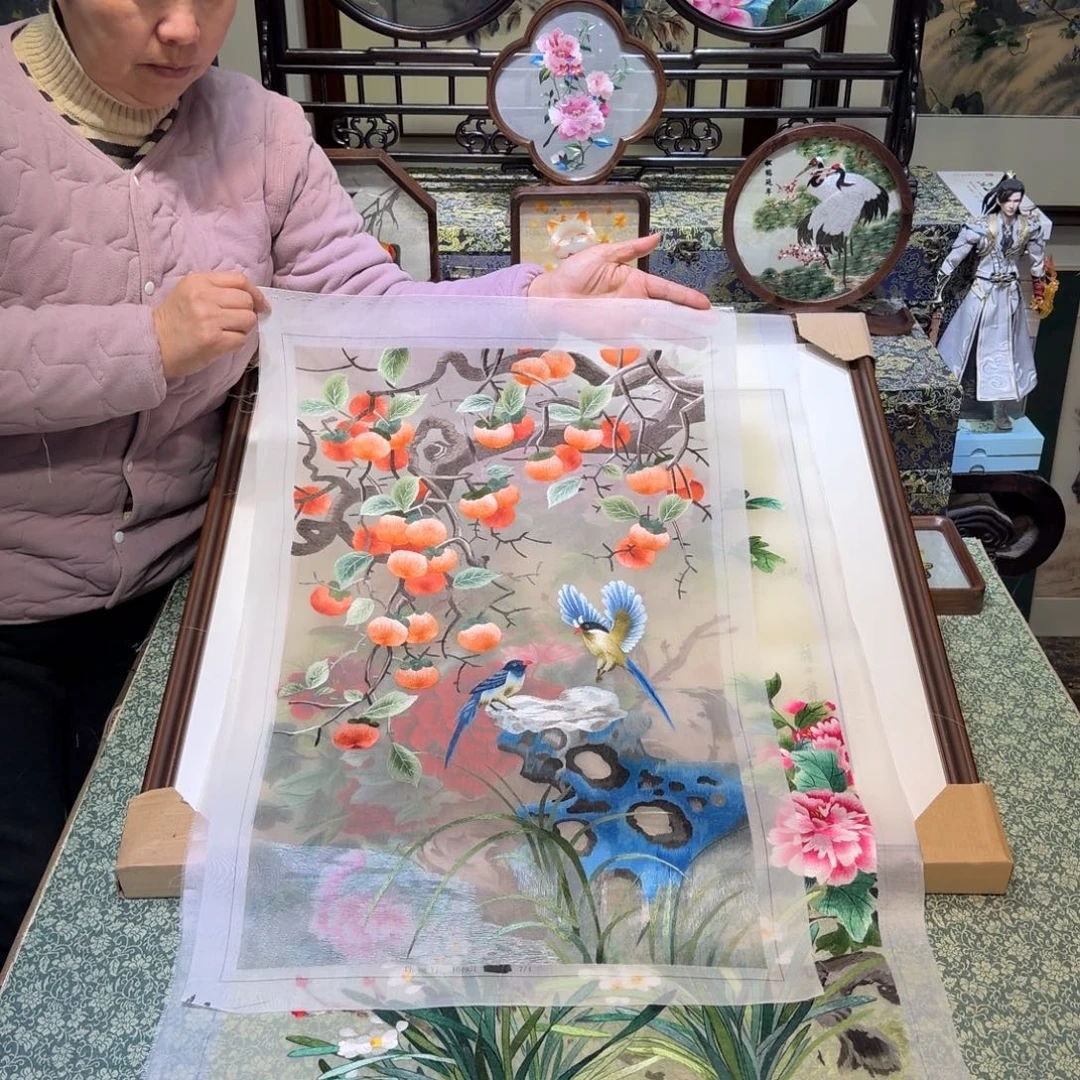 刺绣手工苏绣工艺单面绣片