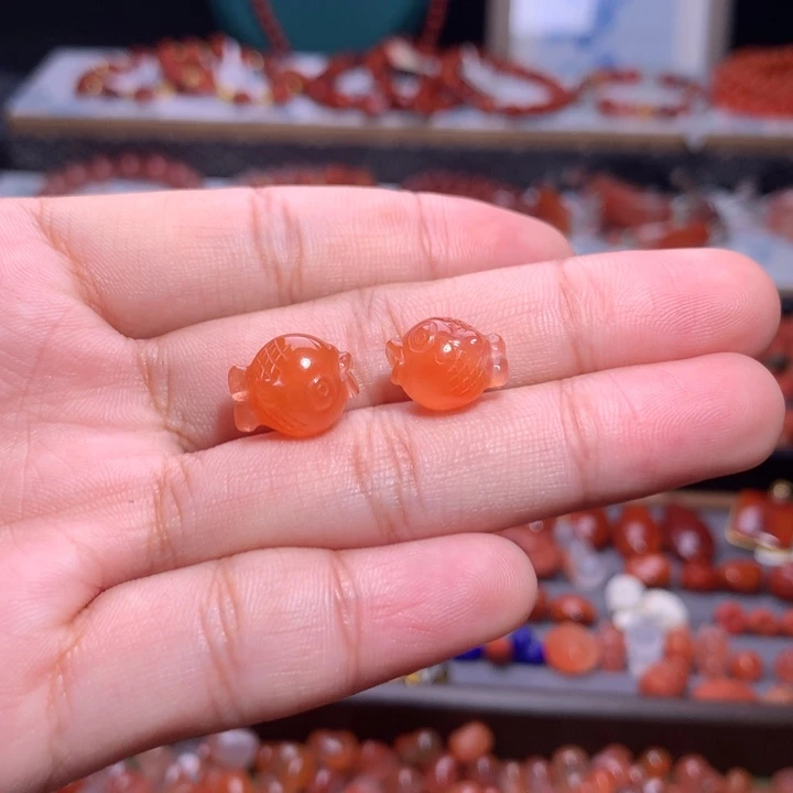 未镶嵌南红南红玛瑙嘟嘟鱼