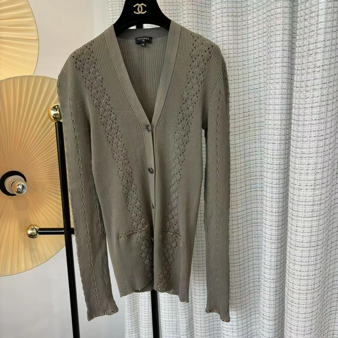 99新 Chanel/香奈儿 古巴针织开衫 36码