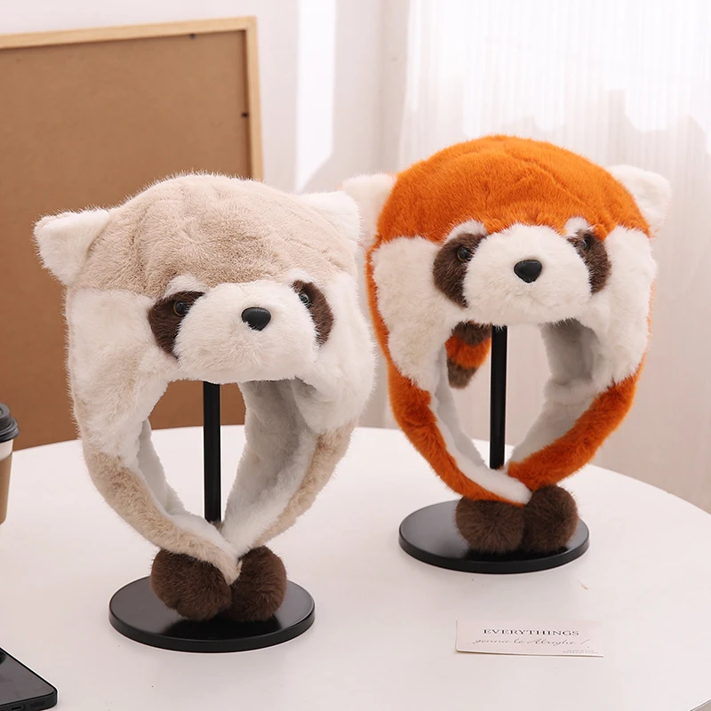 儿童秋冬帽子可爱小熊毛绒帽护耳帽保暖男女童雷锋帽宝宝挂耳帽冬