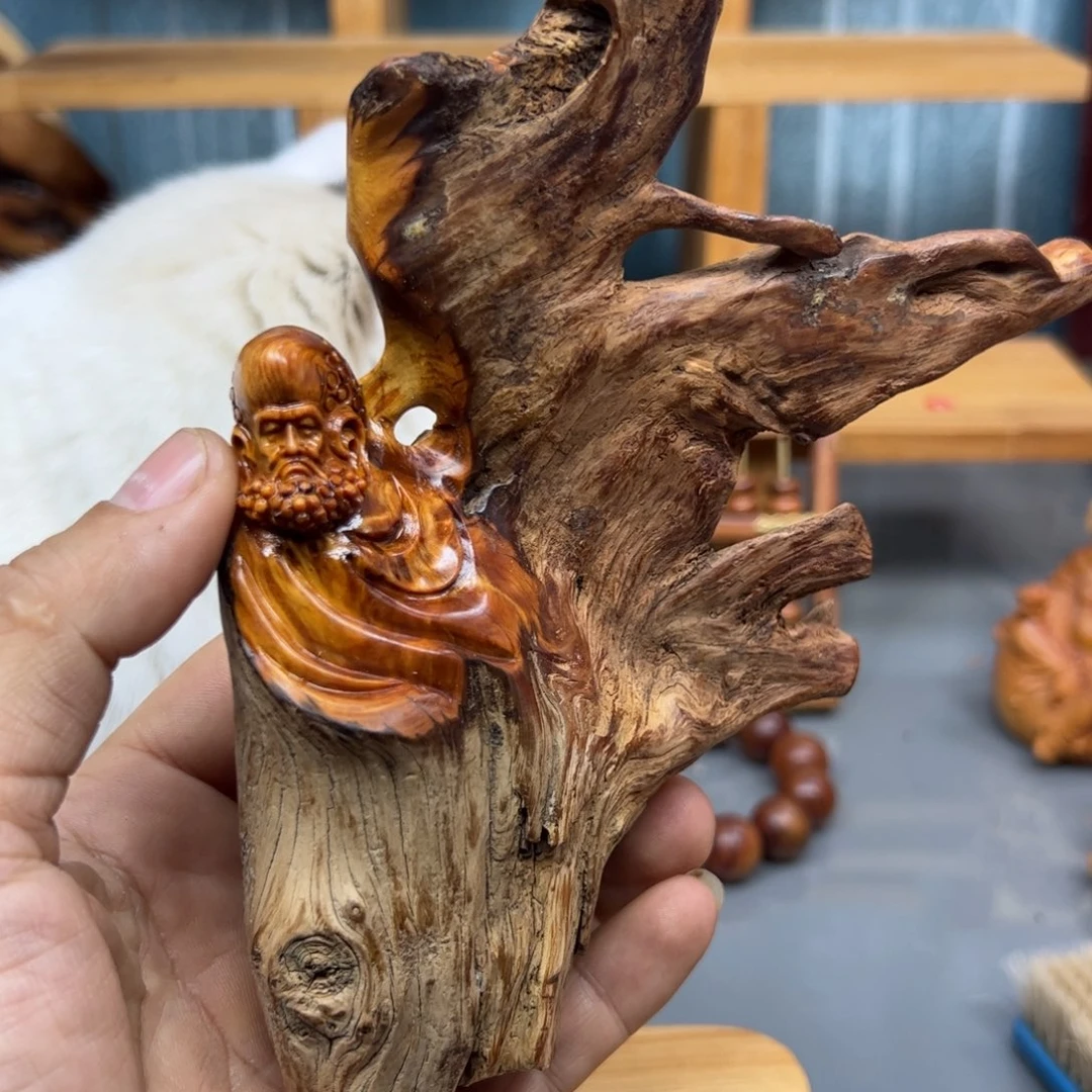 用***6木崖柏木摆件手把件