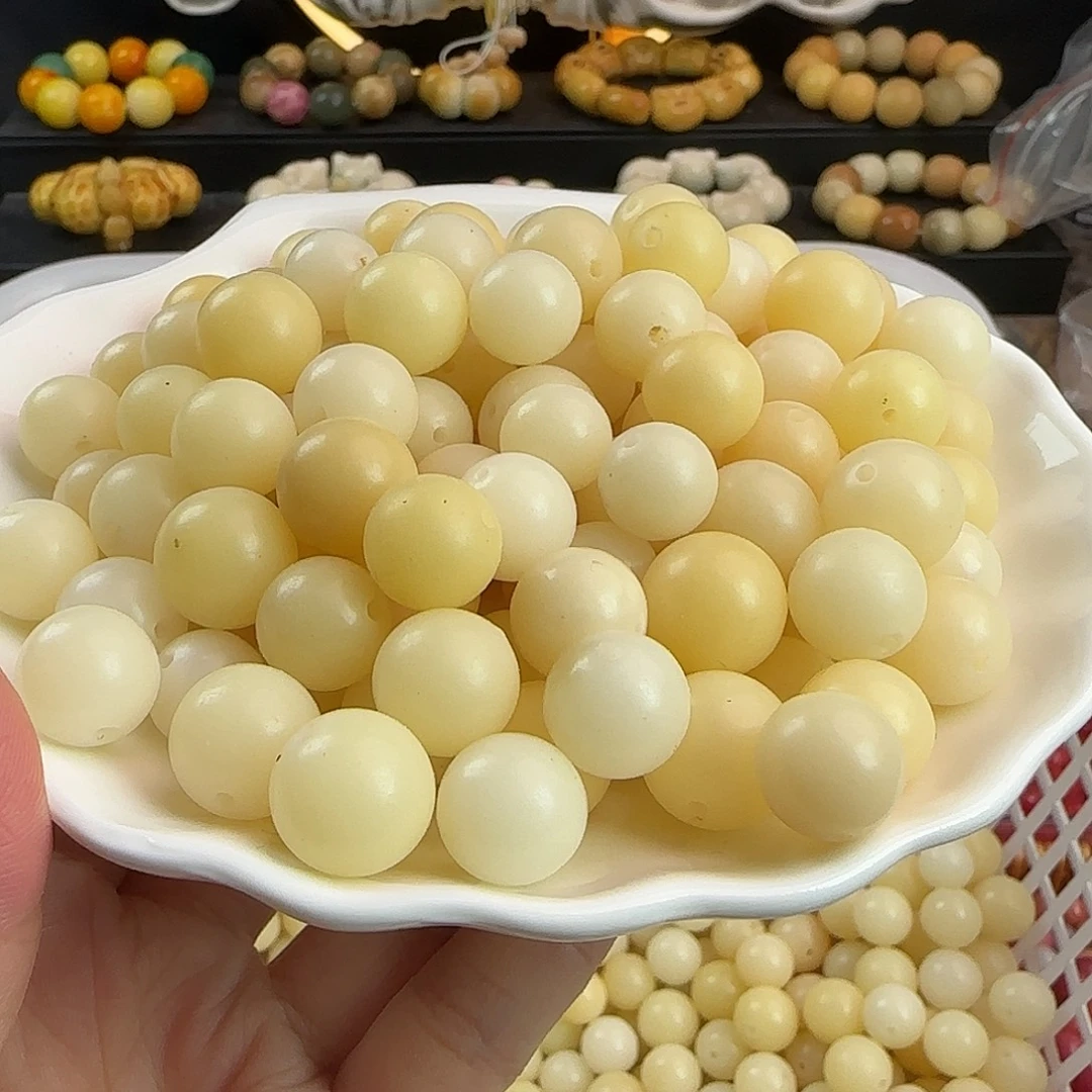 手串菩提根/象牙果微瑕卡12/15奶白圆100卡牌➕100备珠