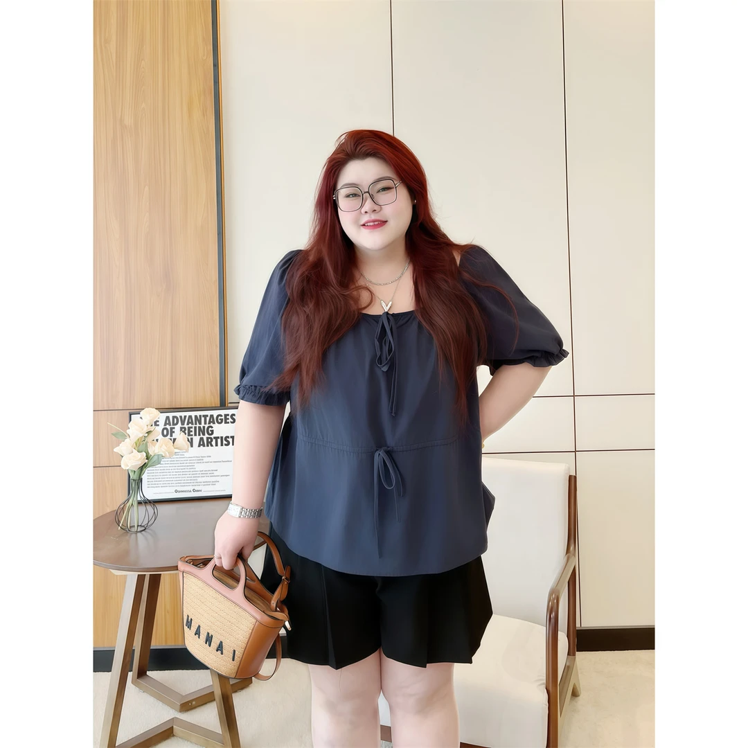 断码捡漏~美第奇乐 / 复古感40s砂洗绉小衫15000花契大码胖mm200