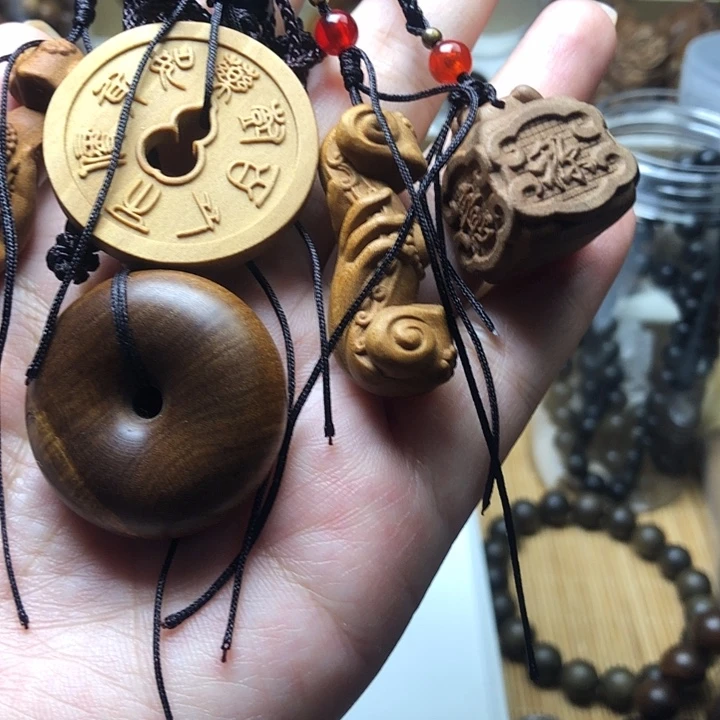 无事牌檀香木老山檀香牌子5个