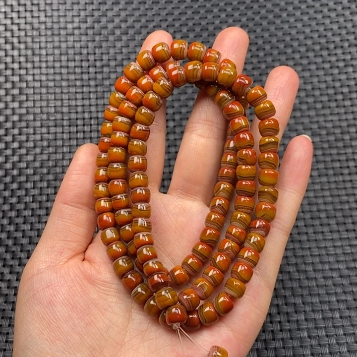 玛瑙/玉髓未镶嵌项链战国红项链