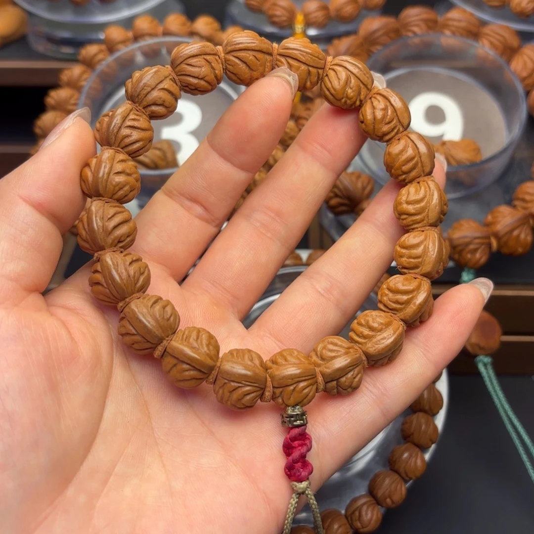 吊坠桃核野生红莲14尺寸