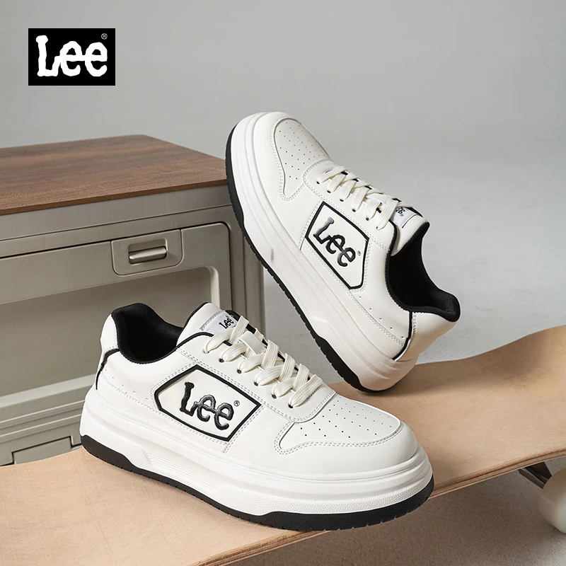 Lee男鞋夏季新款男士透气小白鞋休闲运动板鞋潮鞋子男款男生