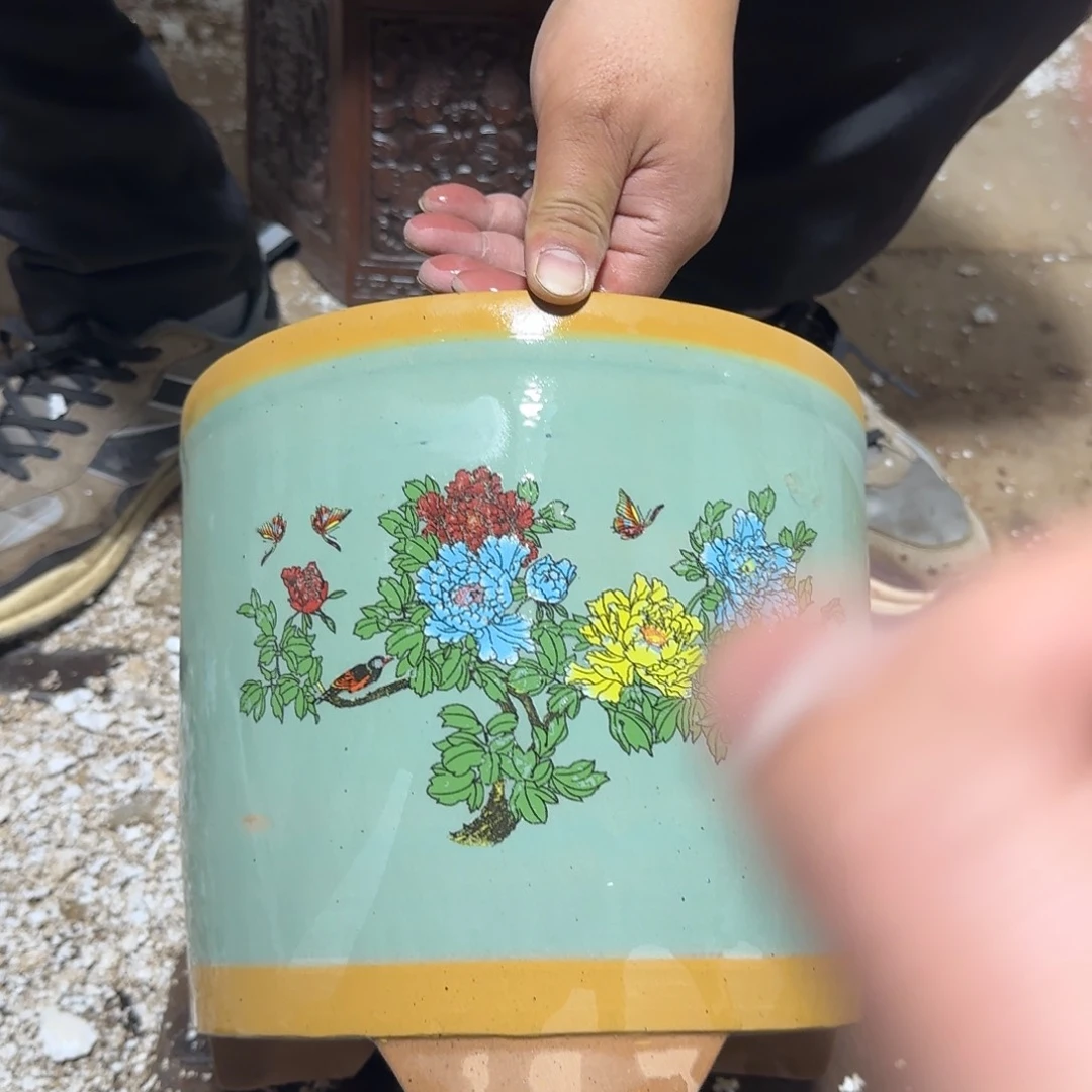 紫砂花盆口径24高度23