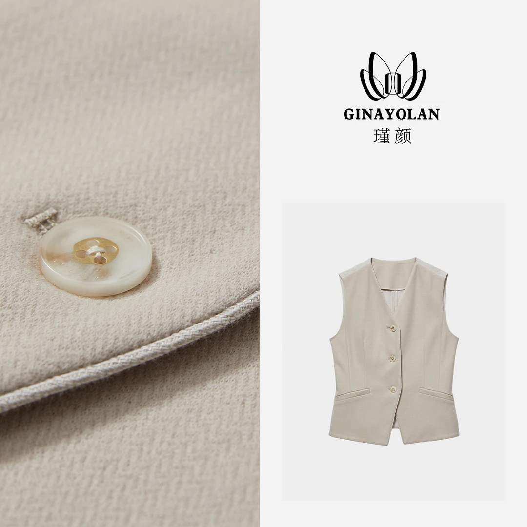 GINAYOLAN/瑾颜 | 原创设计意大利进口面料秋冬时尚奢华马甲