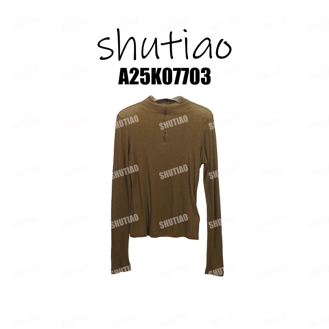 【SHUTIAO】2025冬季：新款小众设计款芮生T恤A25K07703