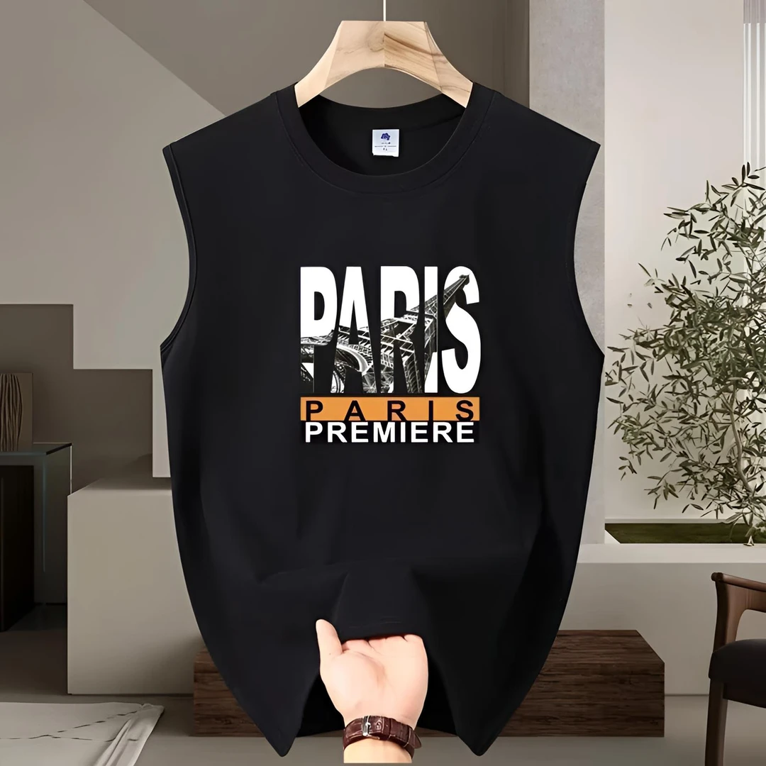 新款齐肩无袖大码纯棉宽松运动潮坎肩上衣篮球汗衫薄款透气背心