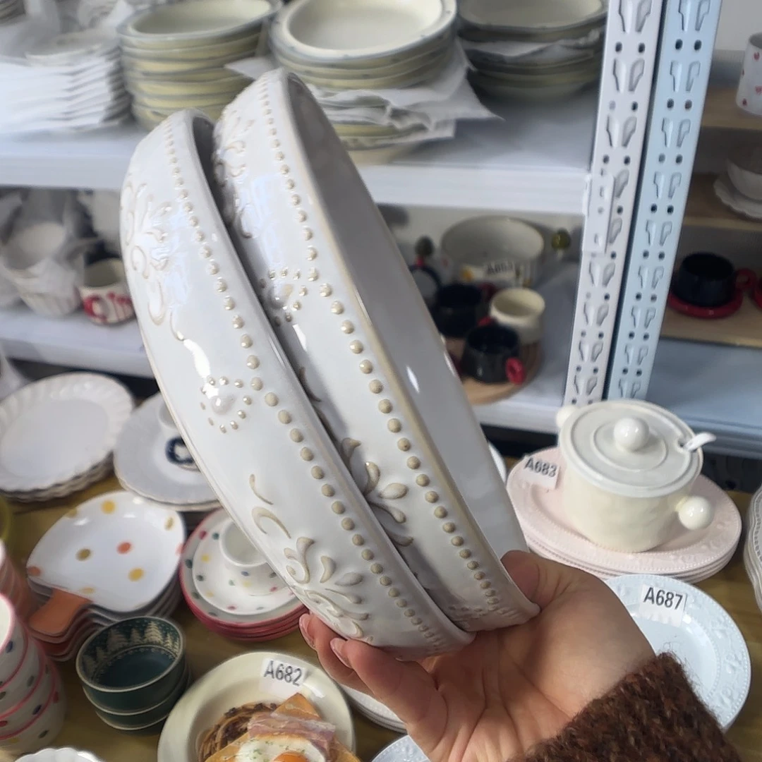 瓷片瑕疵特价陶瓷深盘