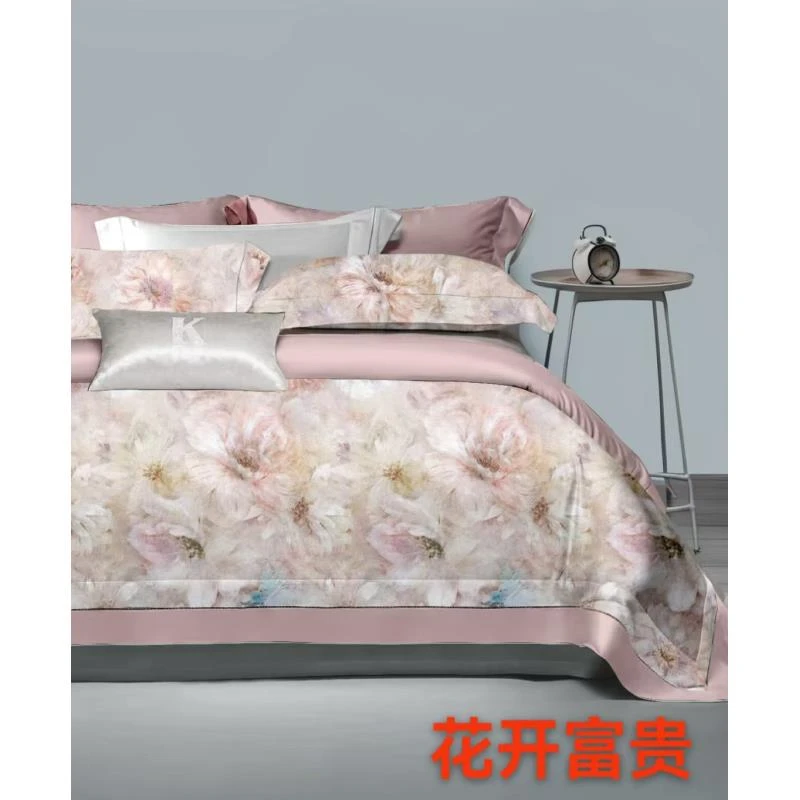 【爆款】数码印花高精密四件套四季款-花开富贵