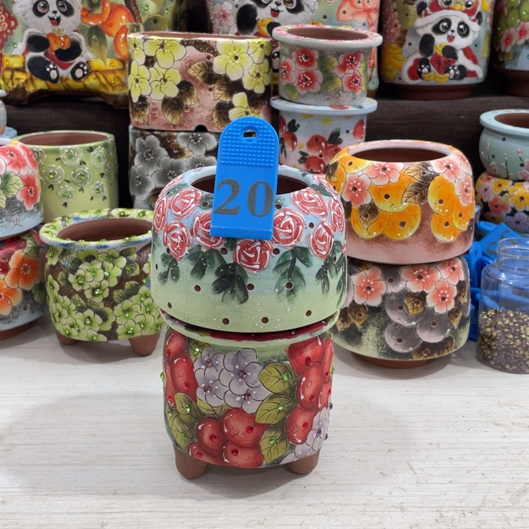 红陶小****饼多肉花盆特价花盆