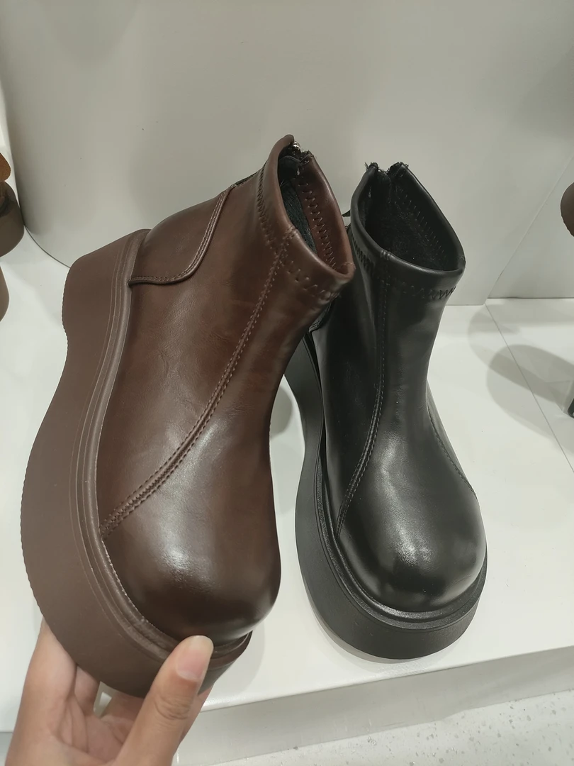 82017-27皮博肯雪地靴，圆头，保暖，时尚百搭宽松显瘦英伦休闲简约