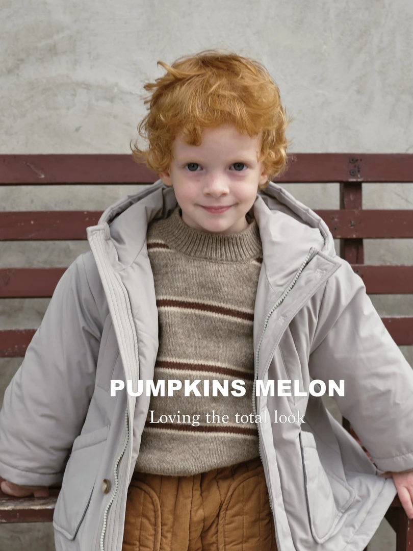 【PM】花灰/卡其/棕色 条纹毛衣 7793