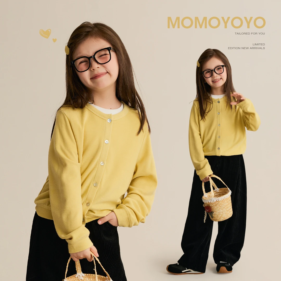 辰辰妈【舒适满分】女童正肩空调开衫亲子装秋季儿童针织衫8470D