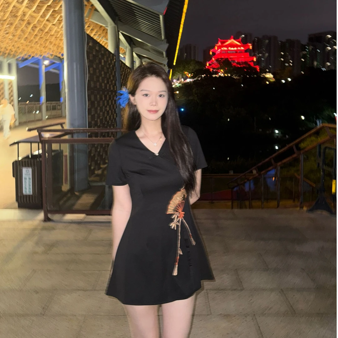 新中式公主风中国风时尚套装显瘦时尚短袖小众宫廷风