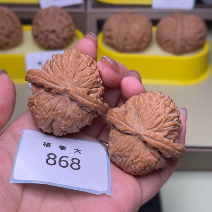 文玩核桃把件白狮子42.868