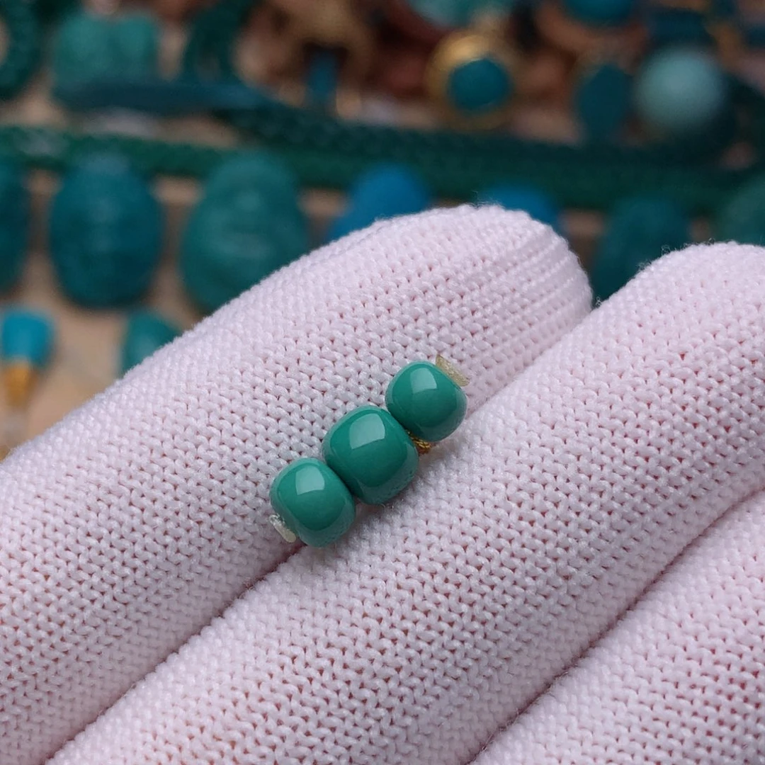 未镶嵌绿松石珠宝奇石6m m