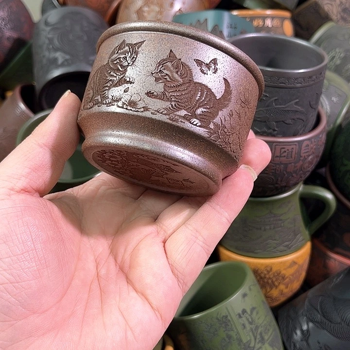 茶杯紫砂全手工紫砂主人杯